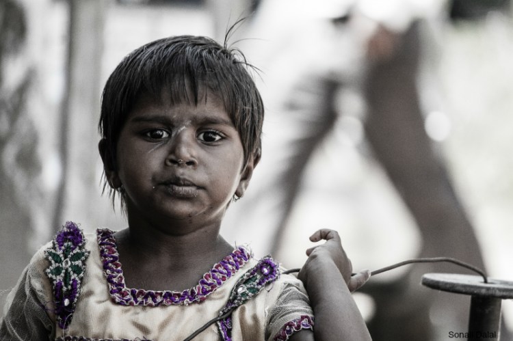 portrait of a girl child col